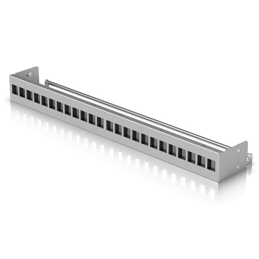 [021335] [UACC-Rack-Panel-Patch-Blank-24] Ubiquiti - Patch Panel sin couplers para montaje en rack de 24 Puertos