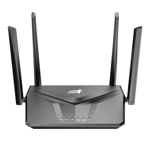 [021353] [LOG-AC1200] Logan - Router Inalambrico AC1200 Doble Banda 4 Antenas 5dBi
