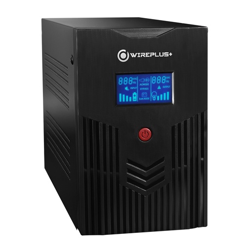 [061120] [WP-1200-700W] Wireplus - UPS Interactivo 1200VA 700W con Pantalla LCD 120V [6] Tomas
