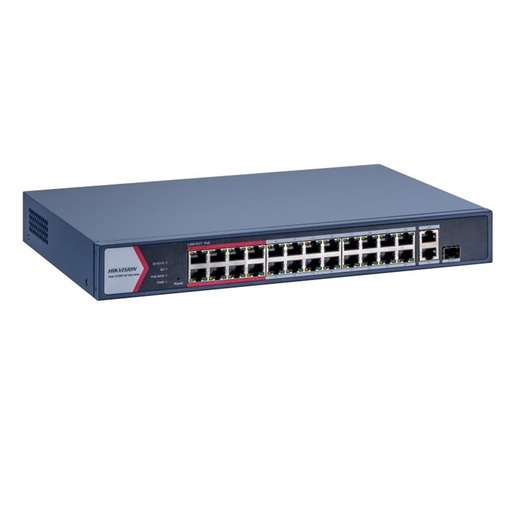 [021383] [DS-3E1326P-EI/M(O-STD)]  Hikvision - Switch Smart PoE Fast Internet de 24 Puertos