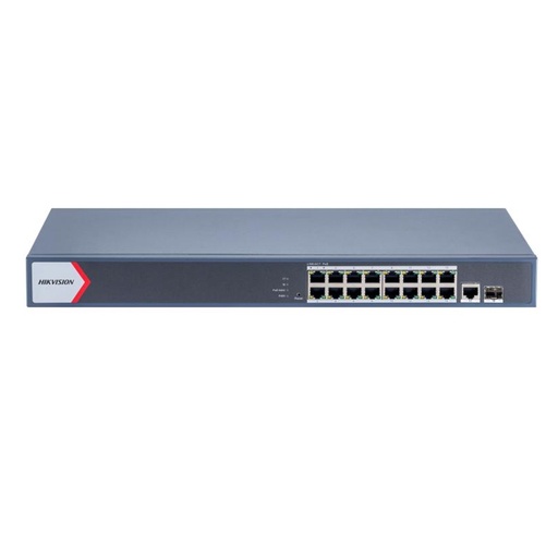 [021384] [DS-3E1518P-EI/M] Hikvision - Switch Gigabit Administrable 16 Puertos PoE / 1 Puerto UPLINK / 1 SFP