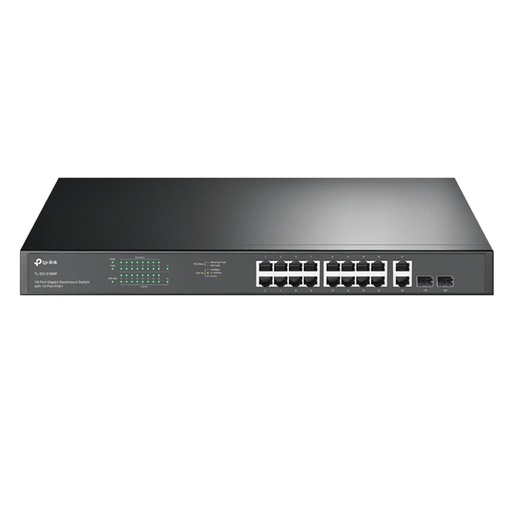 [021434] [TL-SG1218MP] TP-Link - Switch de Montaje en Bastidor Gigabit de 18 Puertos con 16 Puertos PoE +
