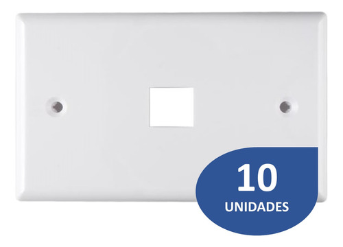 [070007] [WP-FP01-WHITE-10UND] Wireplus - Placa Frontal FacePlate 1 Toma Blanco [10 Unidades]