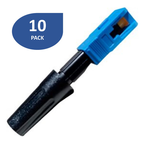 [021071] [WPF-CON-SCUPC-10UND] Wireplus - Conector de Fibra Optica FTTH SC-UPC Azul [10 Unidades]