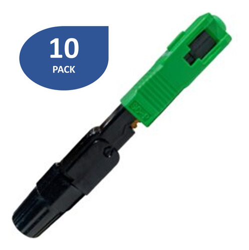 [021070] [WPF-CON-SCAPC-10UND] Wireplus - Conector de Fibra Optica FTTH SC-APC Verde [10 Unidades]