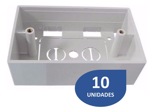 [020105] [WP-GJTN-SUP-4X2-10UND] Wireplus - Cajetin Superficial 4x2 Color Blanco [10 Unidades]