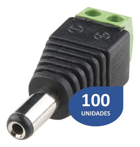 [080096] Conector 12V Macho 2.1mm [100 Unidades]