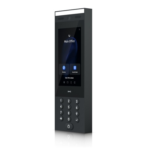 [090263] [UA-Intercom] Ubiquiti - UniFi Intercom Lector NFC y QR Pantalla táctil 7" Cámara, Bocina y Micrófono IP65 Interior/Exterior