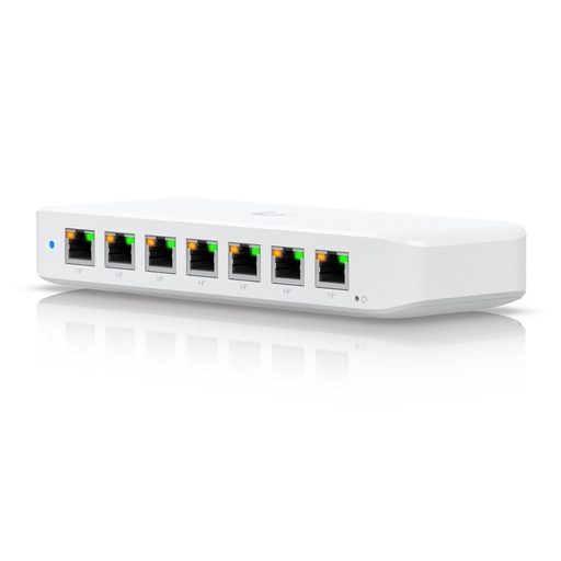 [021483] [USW-Ultra] Ubiquiti - UniFi Switch Ultra Administrable 8 Puertos GbE (1) Puerto POE++ IN y (7) Puertos POE+ hasta 42W No incluye fuente/inyector