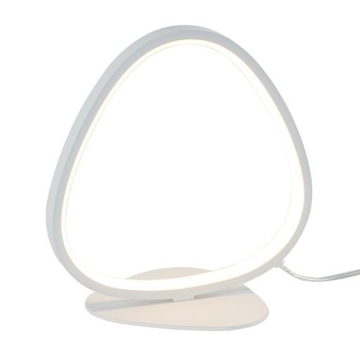 [050855] [S-MENHIR-M-B] Lucerna - Lampara de Mesa Decorativa Menhir Blanco 12w [225mmx 140mm x 230mm] C/Switch 3 tonos 3K-4K-6K