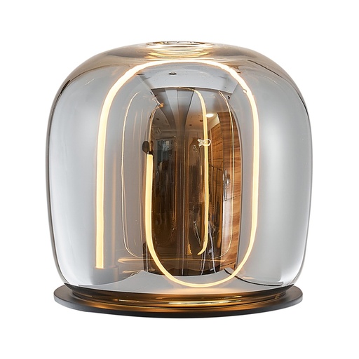 [050878] [S-PEAR-M-VN] Lucerna - Lampara de Mesa Decorativa Pear Vidrio 7w [160mmx 180mm] C/Switch 3 tonos 3K-4K-6K 