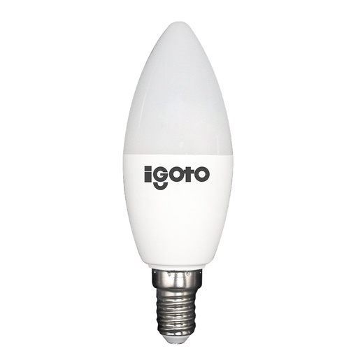 [050902] [IG-BVCS7W] Igoto - Bombillo LED Vela 7W 6500K Luz Fria Rosca E14 Samsung Led inside