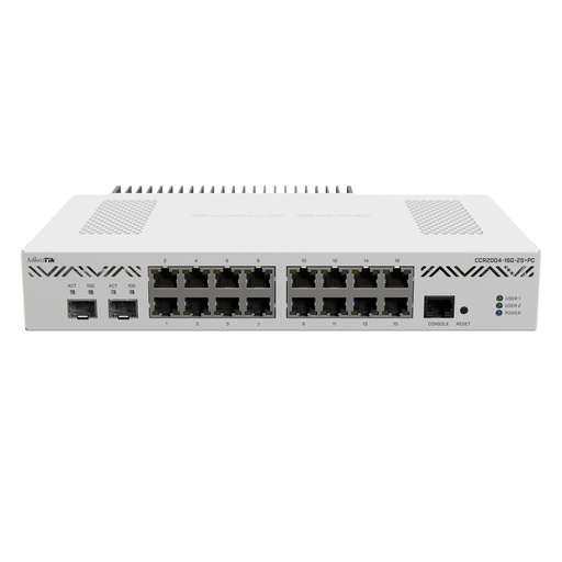 [021588] [CCR2004-16G-2S+PC] Mikrotik - Cloud Core Router 2004-16G-2S+PC con Enfriamiento Pasivo