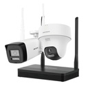 [DS-J142I/NKS424W02H] Hikvision - Kit IP Inalámbrico [4Mp] NVS 4 Canales Wi-Fi 2 Cámaras Bullet Exterior con Lente 2.8 mm y Dual Light Audio Bidireccional Soporta Micro SD de 512 GB