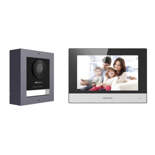 [090285] [DS-KIS602(B)] Hikvision - Kit de Videoportero IP con Pantalla LCD a Color de 7"