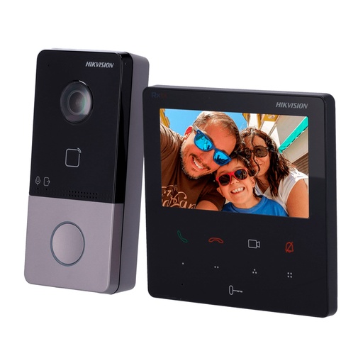 [090286] [DS-KIS606-P] Hikvision - Kit de Videoportero IP con Pantalla LCD a Color de 4.3" [2Mp]