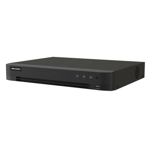 [010928] [iDS-7216HQHI-M1/XT] Hikvision - DVR 2K [5MP] Lite 3K Lite Pentahibrido AcuSense 16 Canales TurboHD + 8 Canales IP Audio de Dos Vías por Coaxitron Reconocimiento Facial